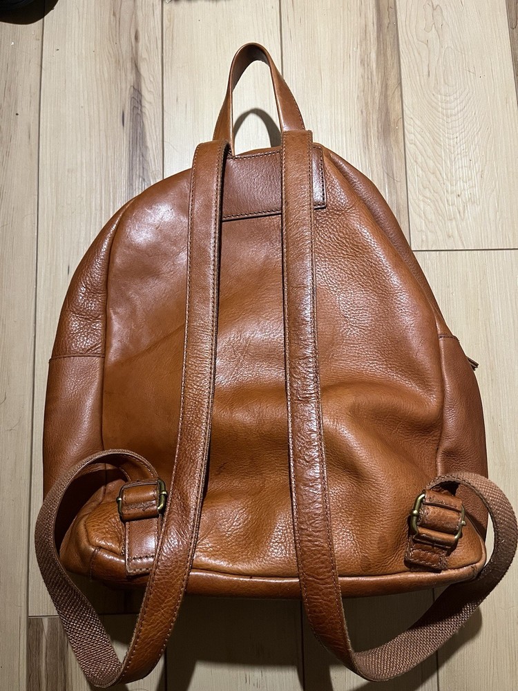 Madewell Lorimer Mini Backpack Brown Tanned Leather Adjustable Straps