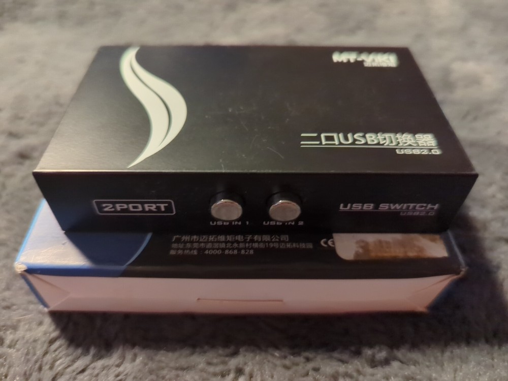 USB 2.0 Manual Switch Box HUB 2 Port Sharing PC Scanner Printer Camera Keyboard