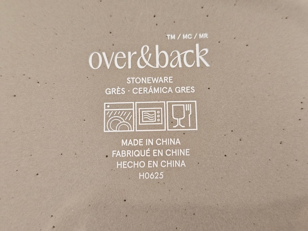 2 PACK - 8" Salad Plates - Over&Back Options Dinnerware Stoneware Speckled Grey