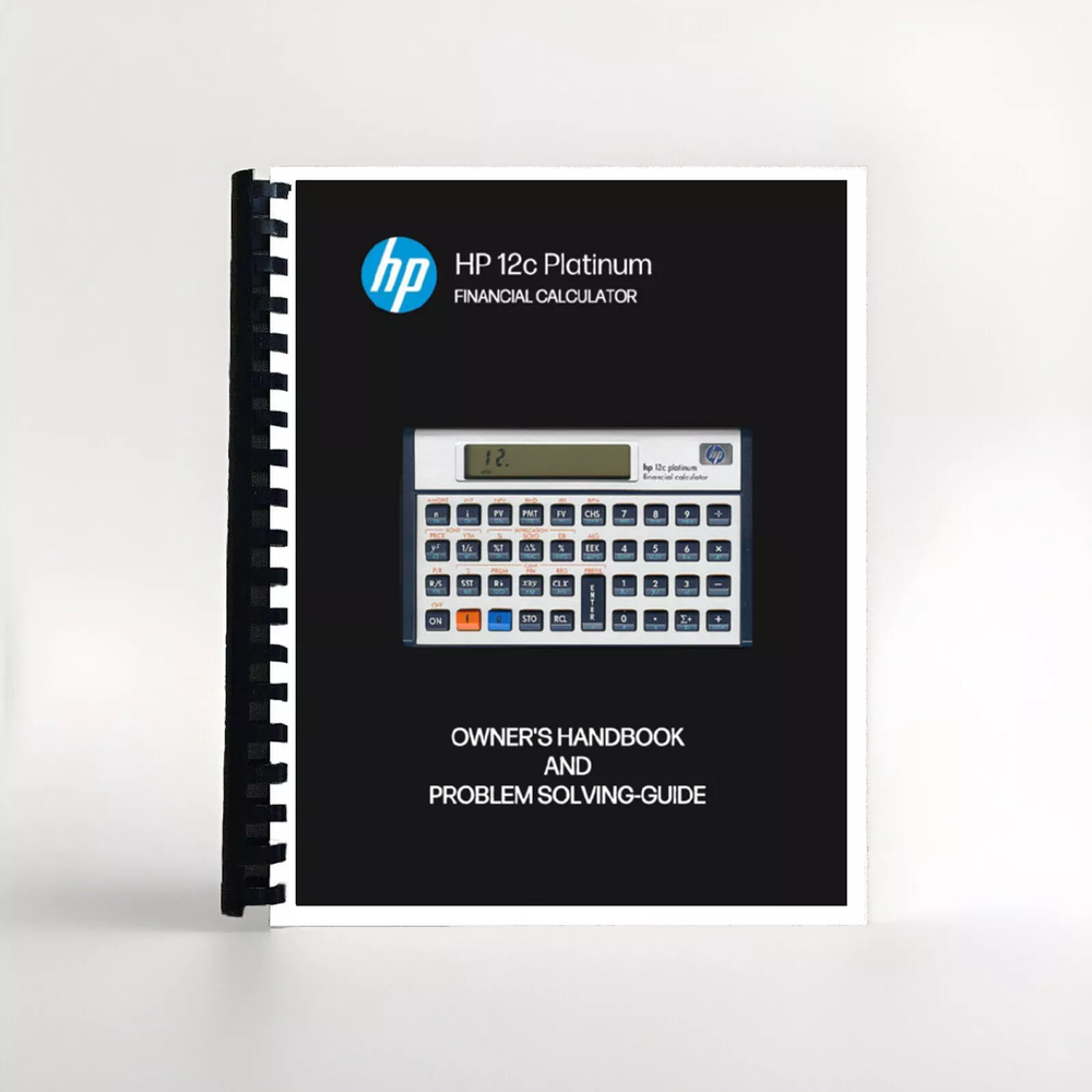 HP 12C Platinum Owner’s Handbook and Problem-Solving Guide