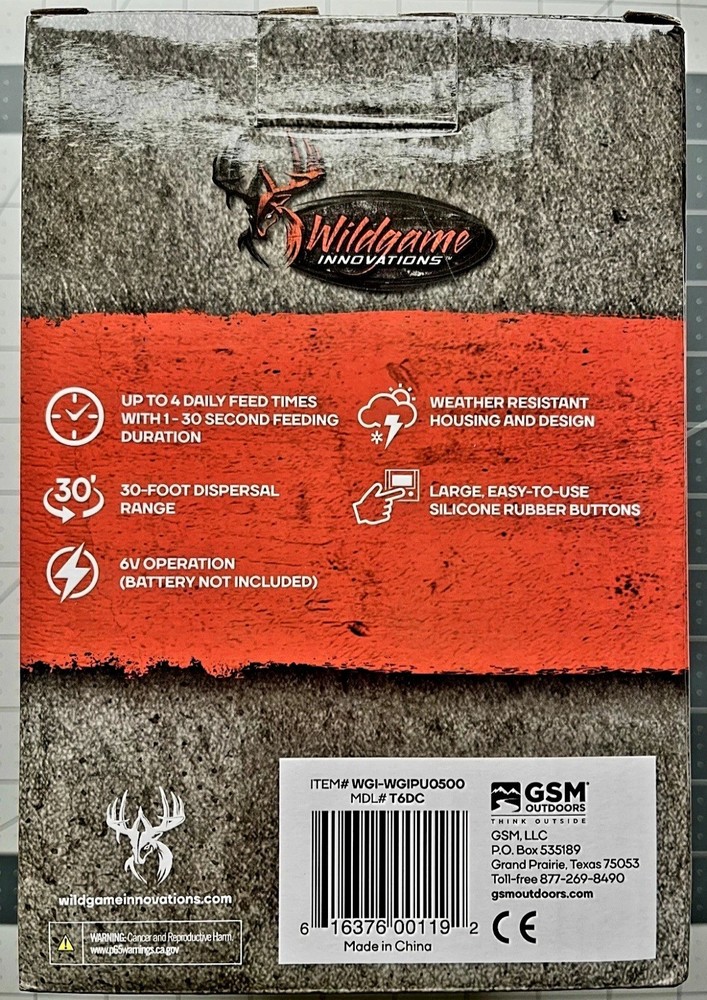 Wildgame Innovations 6V Game Feeder Kit Digital Power Control Unit