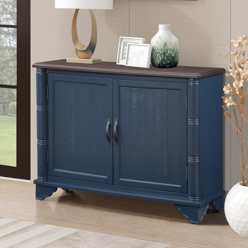 40" Console Table with Storage Shelf, Retro Entryway Table with Adjustable Sto
