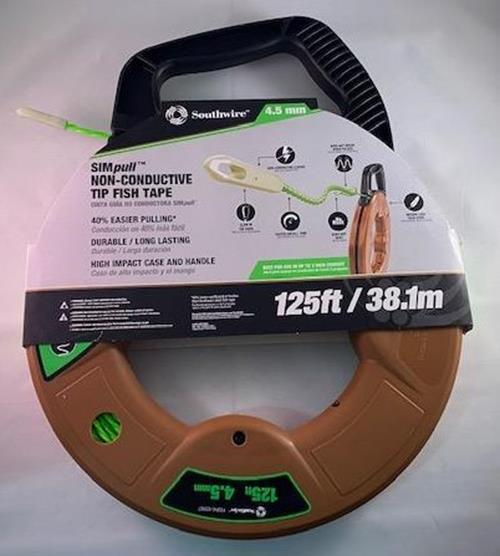 Southwire FTSP45-125NCT Simpull Electrical Fish Tape With Non Conductive Tip
