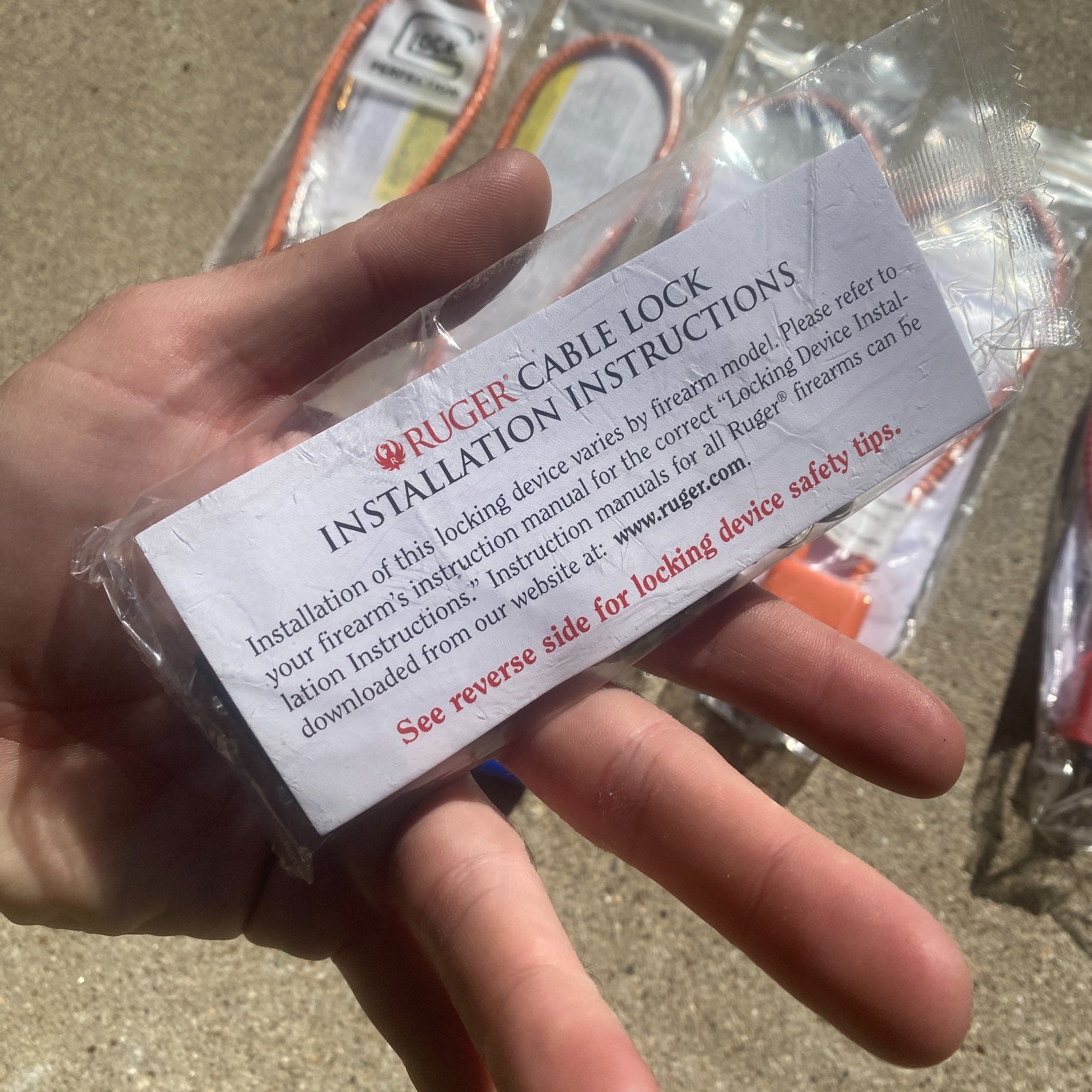 New Cable Gun Locks Lot of 7 Lock Orange Glock Ruger Walther Assortment