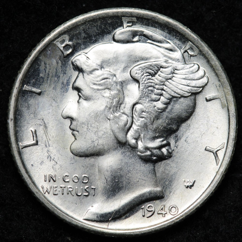 1940-S Mercury Silver Dime GEM BU *UNCIRCULATED* MS FSB E237 ARCC