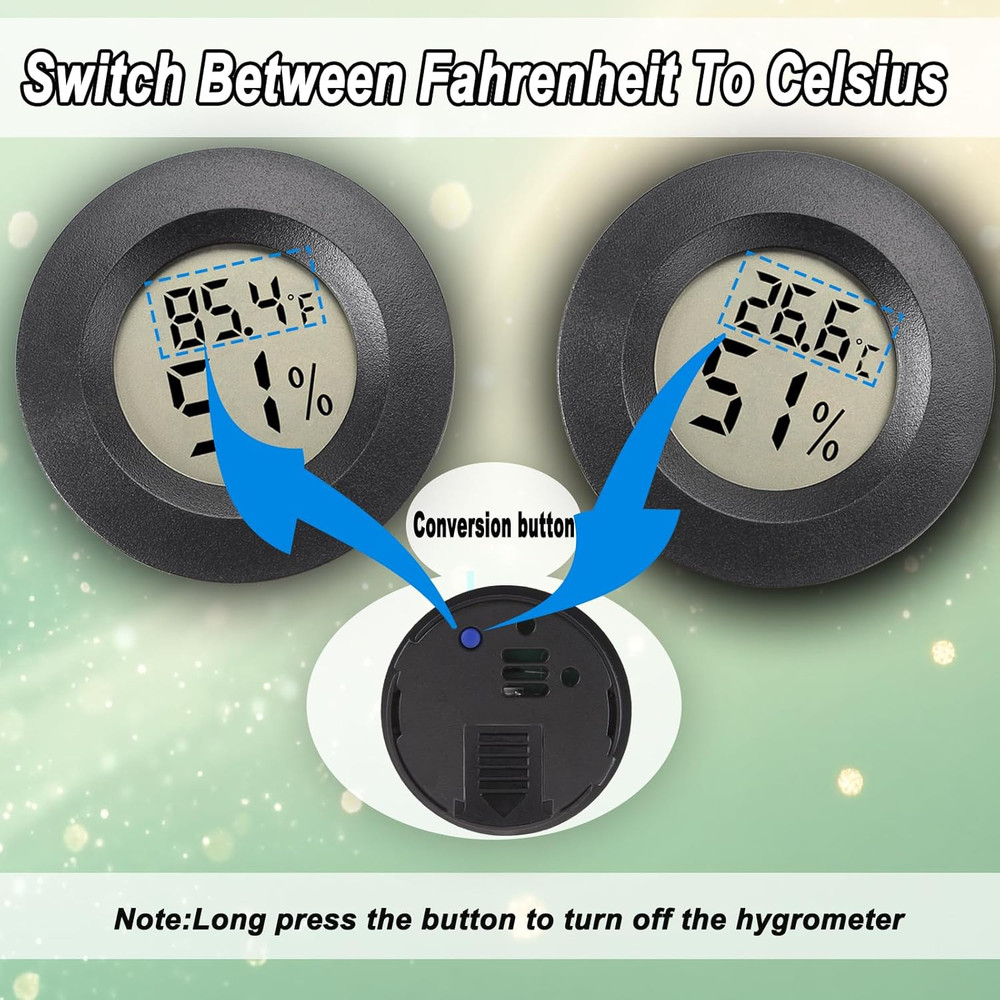 Mini Hygrometer Digital Thermometer Humidity Meter 2 Pack Hygrometer Thermometer