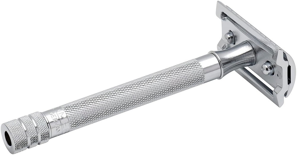German-Made 23C Double Edge Razor - Smooth Shave with Closed Comb Precision