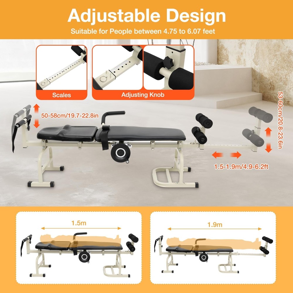 Lumbar Stretch Table Tool Traction Device Traction Table Inline Back Stretch ...