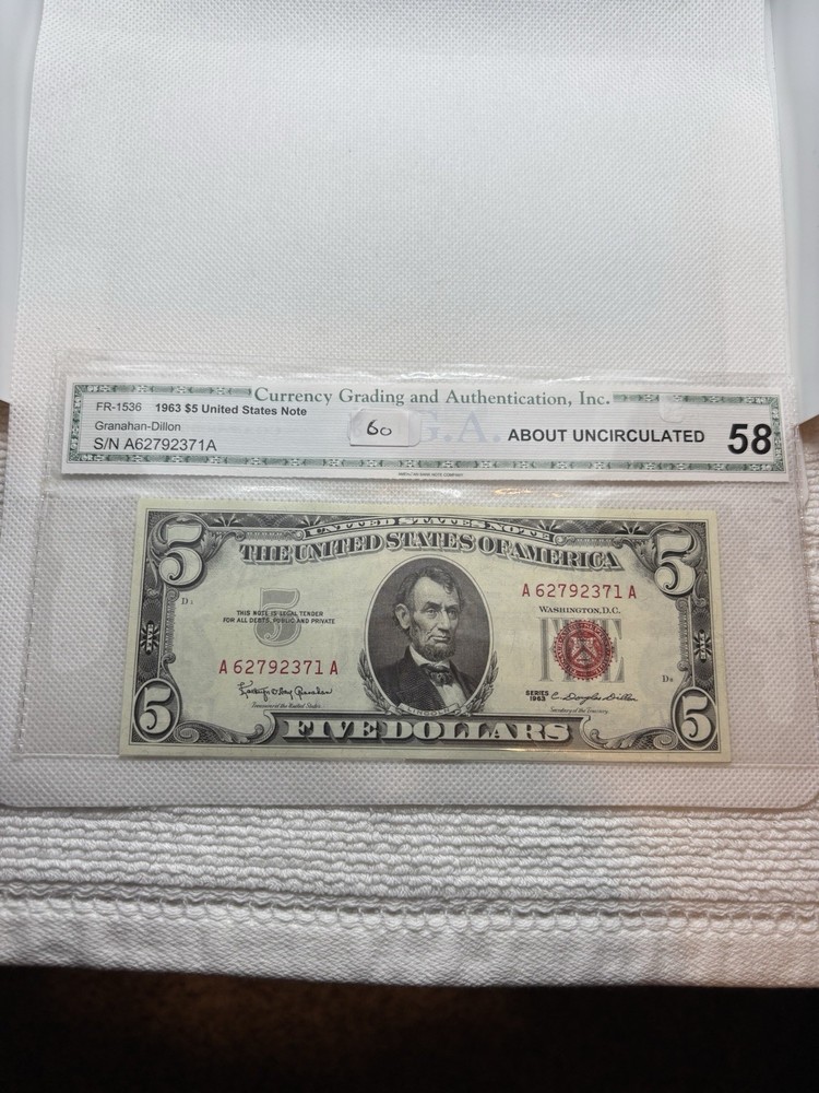 1963 Red Seal $5 Note
