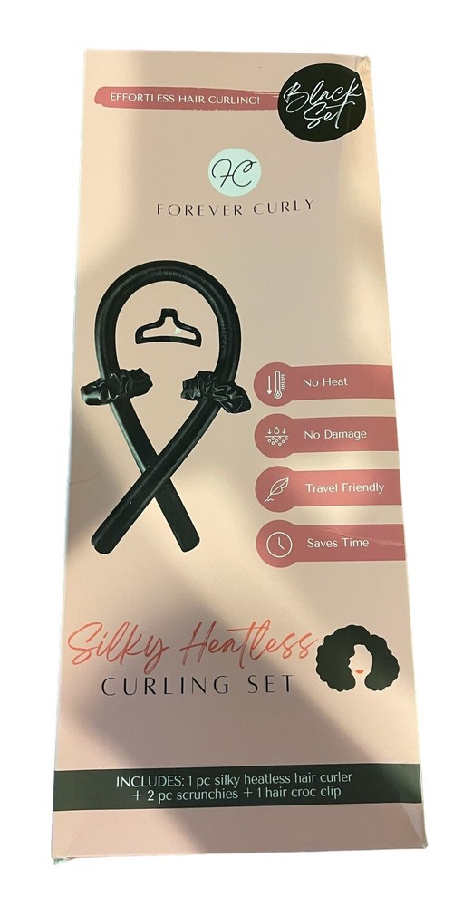 Black Heatless Hair Curling Kit