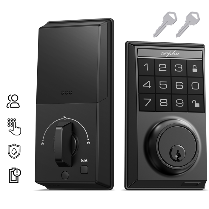 ARPHA Keyless Entry Smart Door Lock Security Keypad Deadbolt Auto Lock 50 Codes