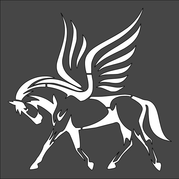 8"x8" Plastic Stencil - Pegasus (RG48)*****