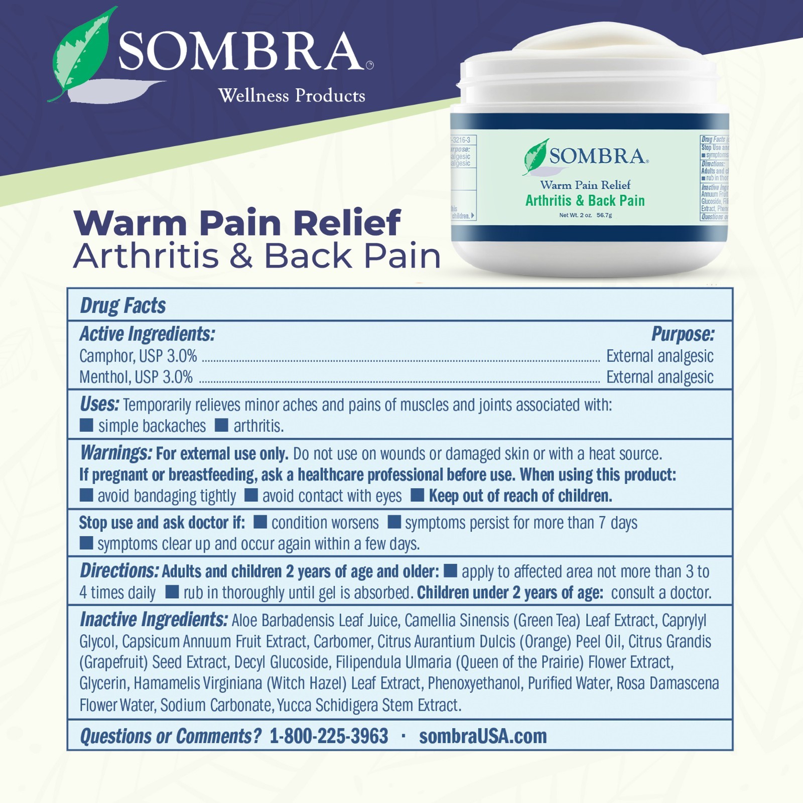 Sombra Pain Relief Gel – Warm Therapy for Arthritis, Back & Muscle Pain