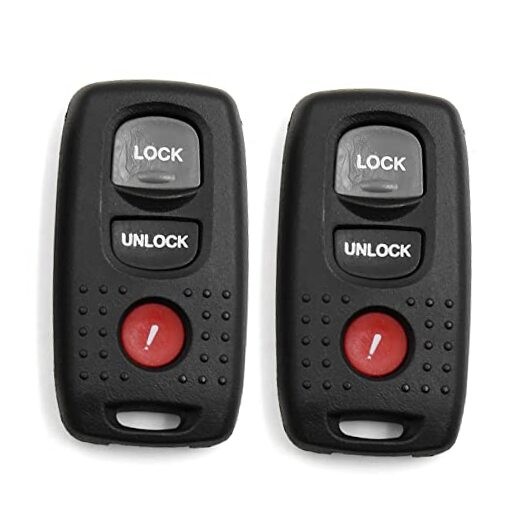 2pcs 3 Buttons Key Fob Keyless Entry Remote Control Key Case Shell for Mazda