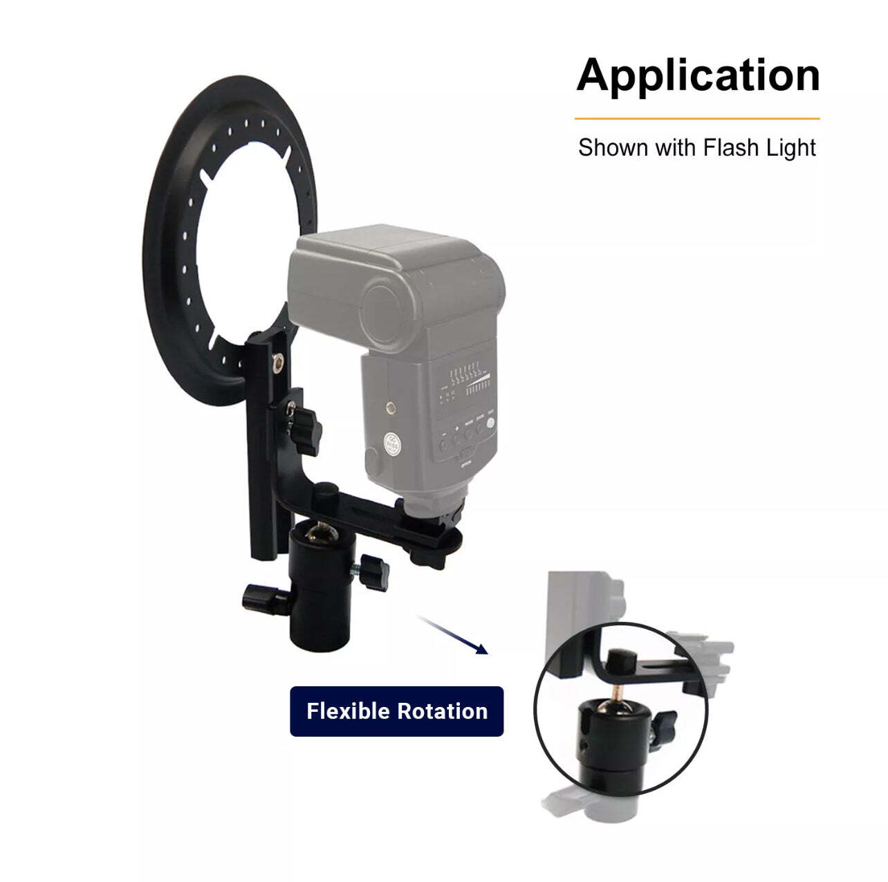 24x24" Softbox for Speedlight Flash with Mounting Bracket and Honeycomb Grid