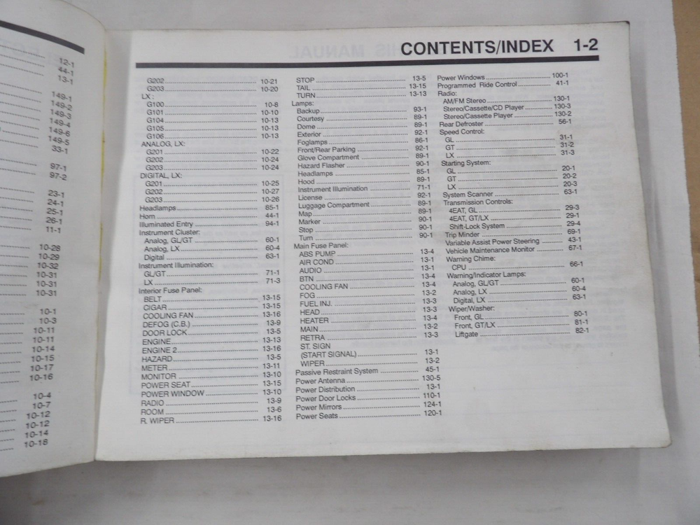 1991 FORD PROBE ELECTRICAL VACUUM TROUBLESHOOTING MANUAL