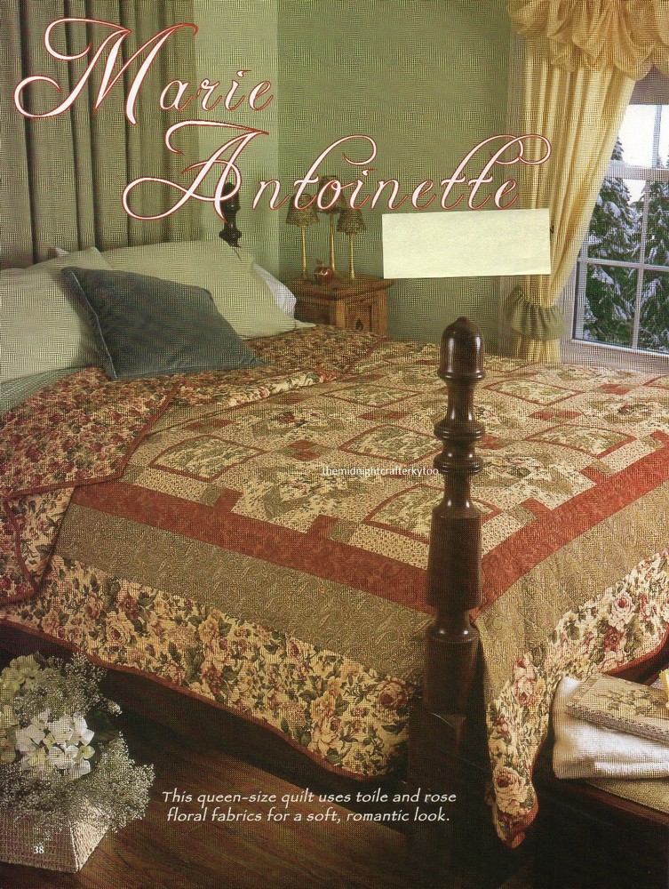 Marie Antoinette Quilt Pattern Pieced HW