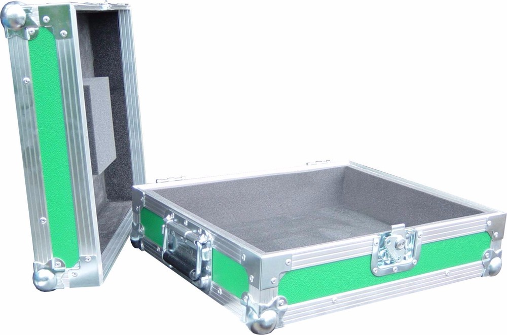 Technics SL1210 Turntable DJ Deck Swan Flight Case (Green Rigid PVC)