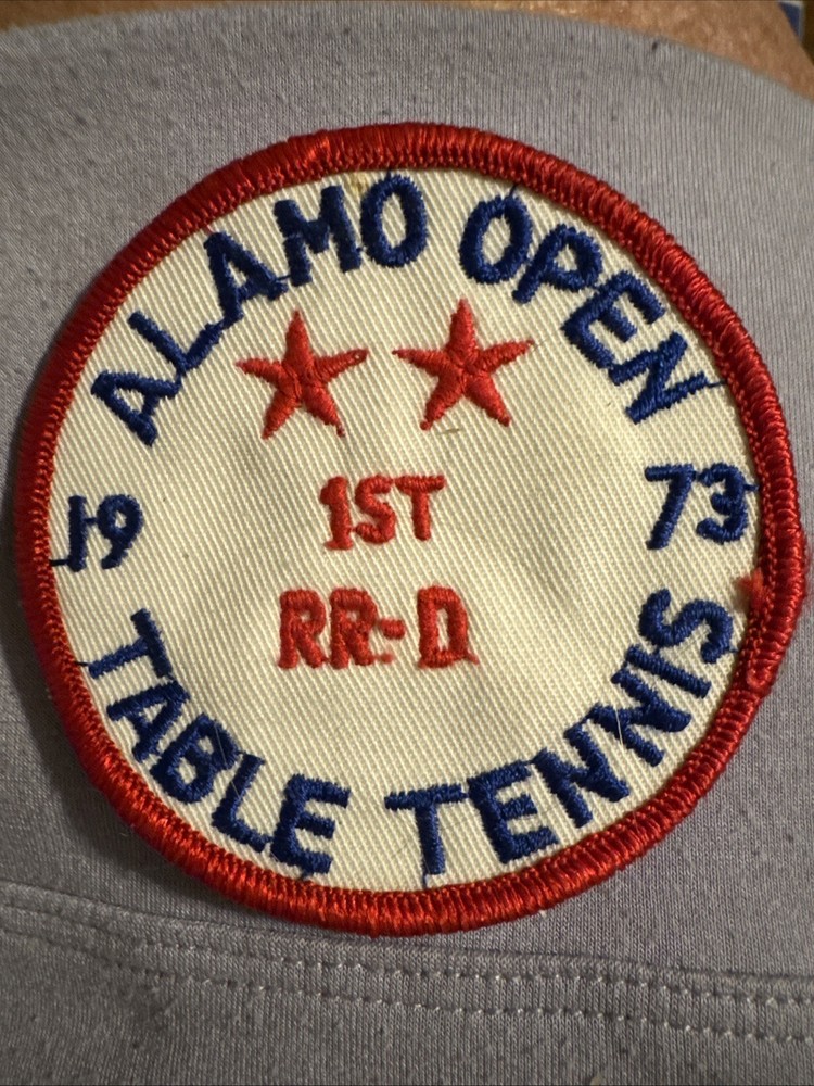 VTG. 1973 ALAMO OPEN  TABLE TENNIS PATCH