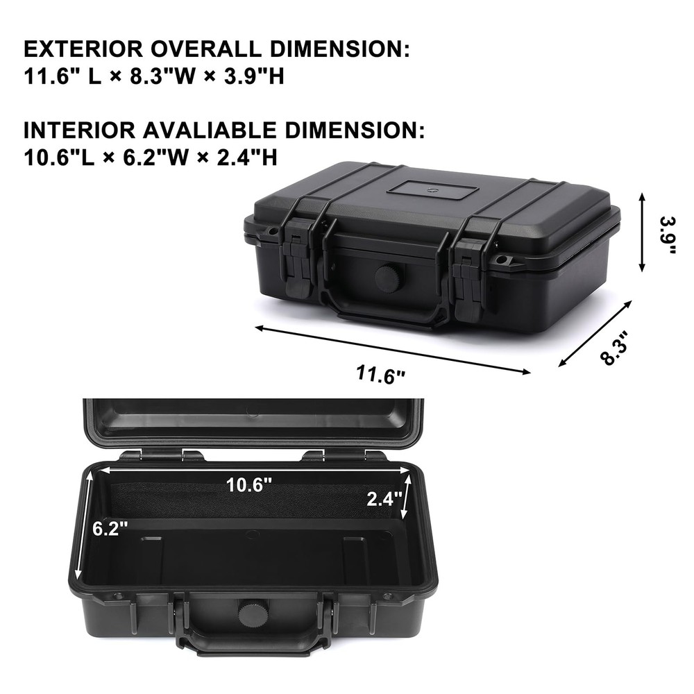 Tool Box with Shock Proof Sponge Waterproof IP67 Carrying Case