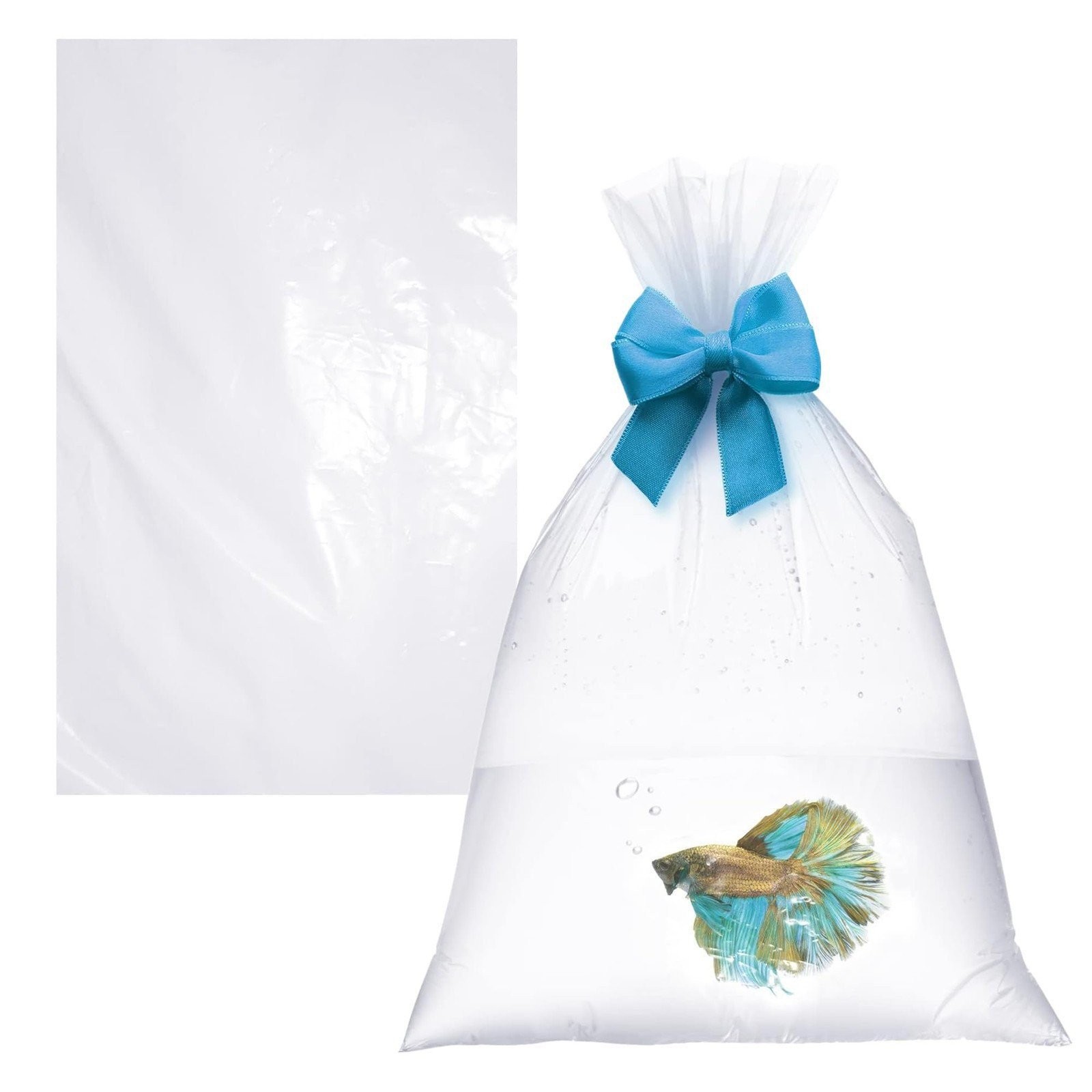 Clear Plastic Fish Shipping Bags 2 Mil Poly Watertight 100 Count 6 x 12 in