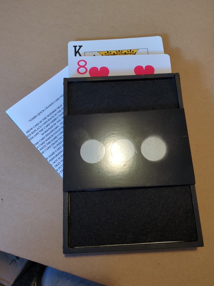Jumbo Quick Change Card Tray Magic Trick