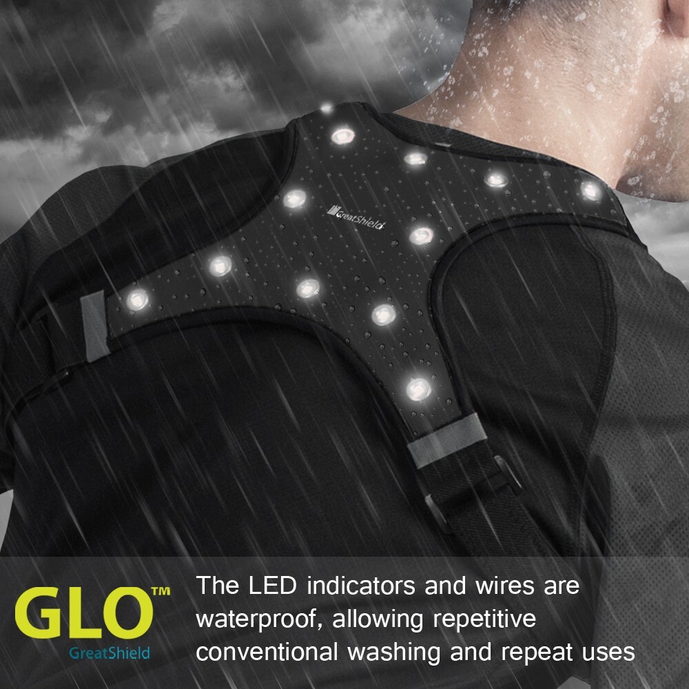 Reflective Outdoor Running Cycling Biking Night LED Light Safety Vest Waterproof