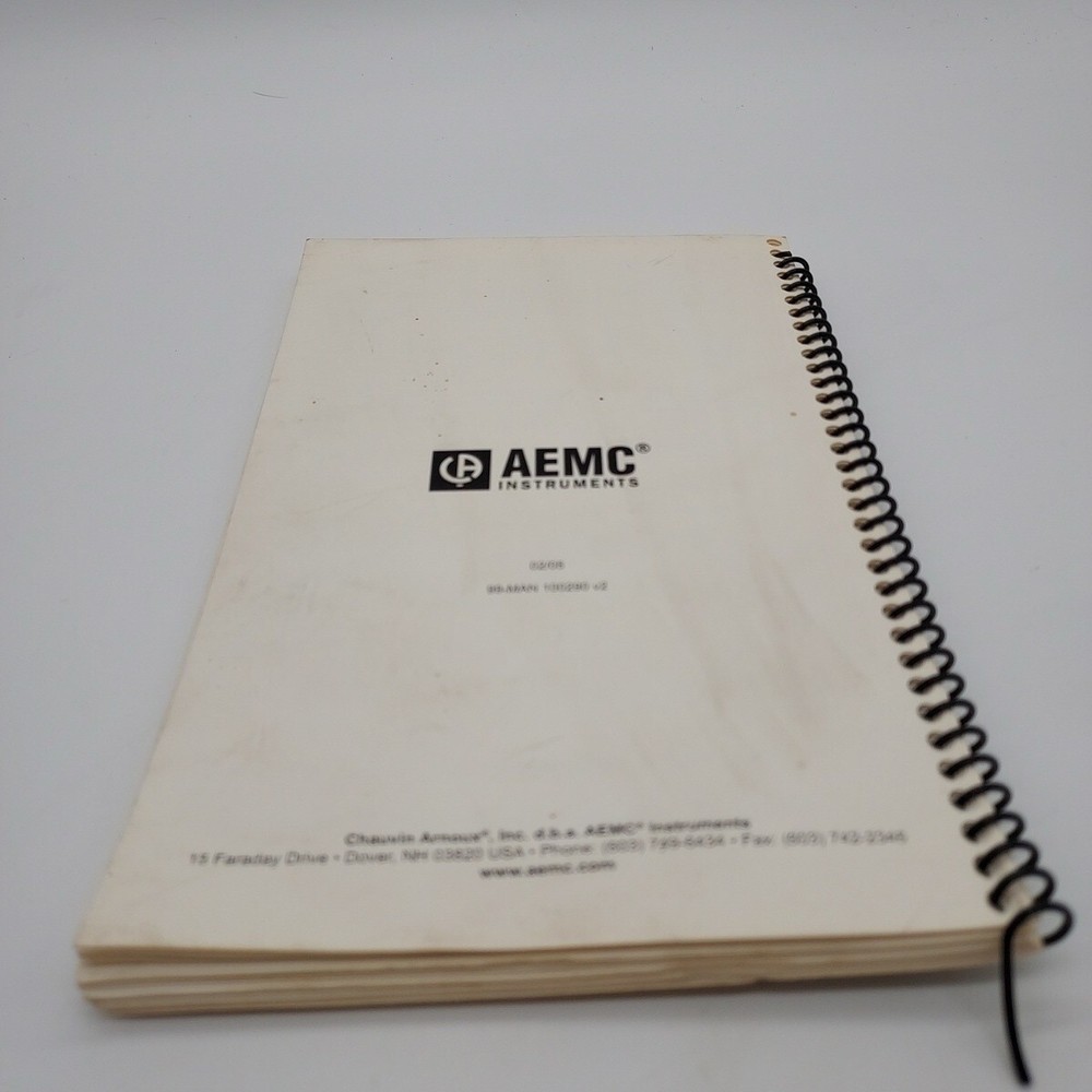 AEMC SDL-A302 & SDL-V301 Sentinel Data Logger TRMS Current Loggers - User Manual