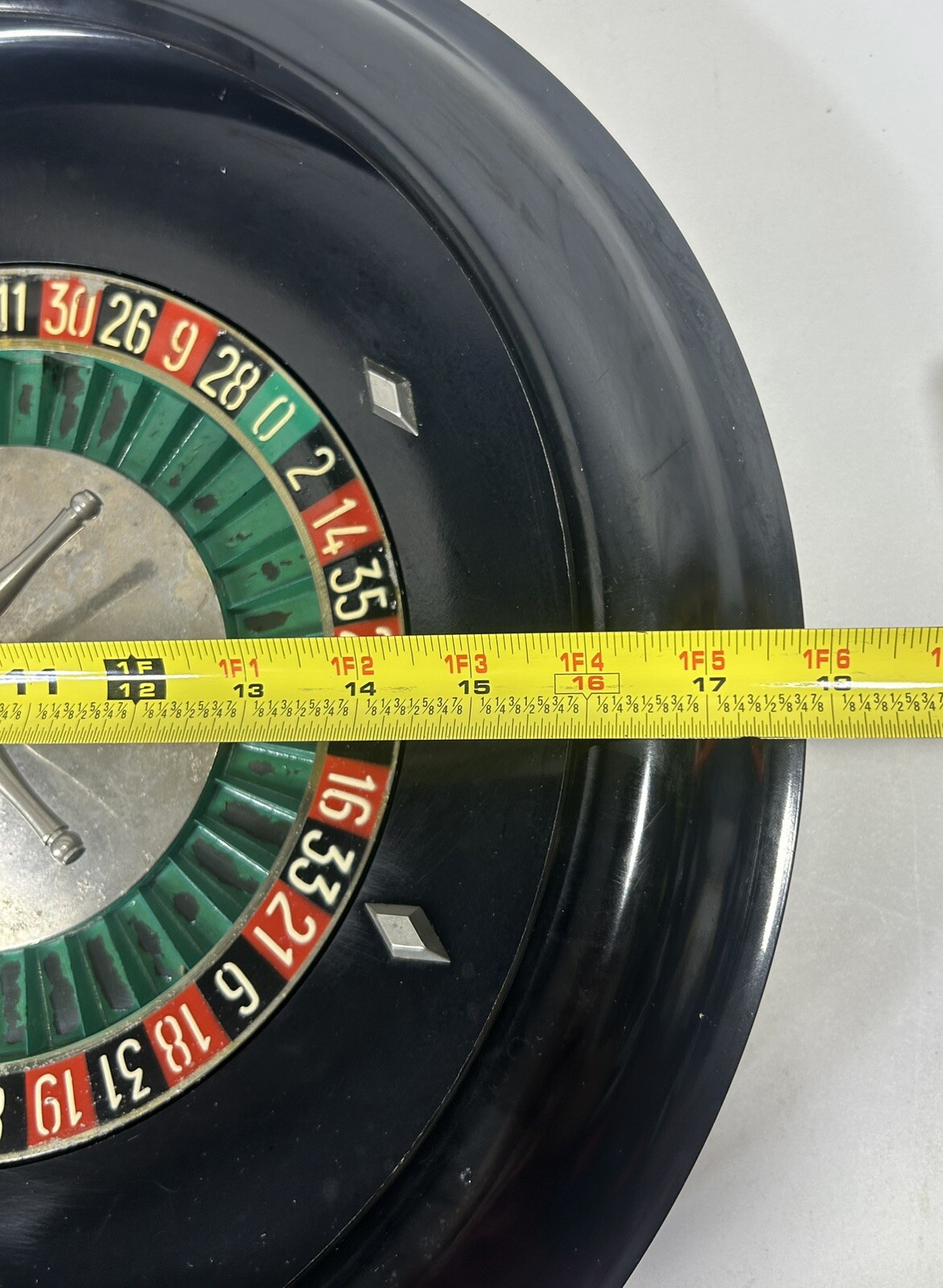 VINTAGE TABLETOP ROULETTE WHEEL ANTIQUE GAMBLING GAMING CASINO MADE FRANCE VIDEO