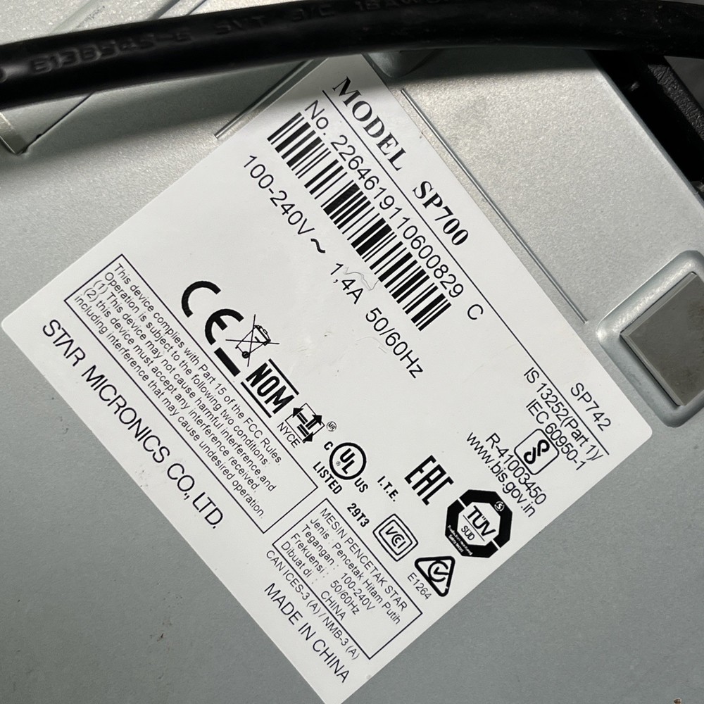 Star Micronics SP700 SP742 POS Impact Dot Matrix Receipt Printer - Tested