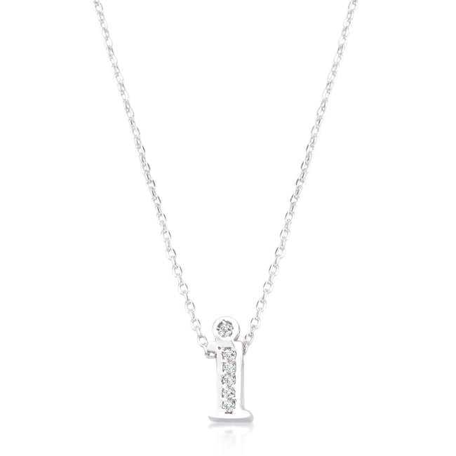 Pave Initial I Pendant