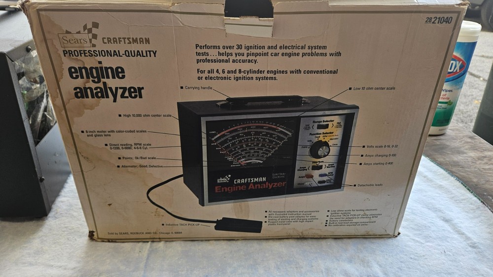 Vintage Sears Craftsman Solid State Electronic Engine Analyzer Model 161.210400