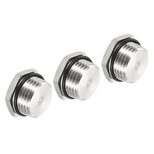 Male Plug Pack Waterproof Dustproof04 Stainless Steel Thread Hex 1/2 NPT 3