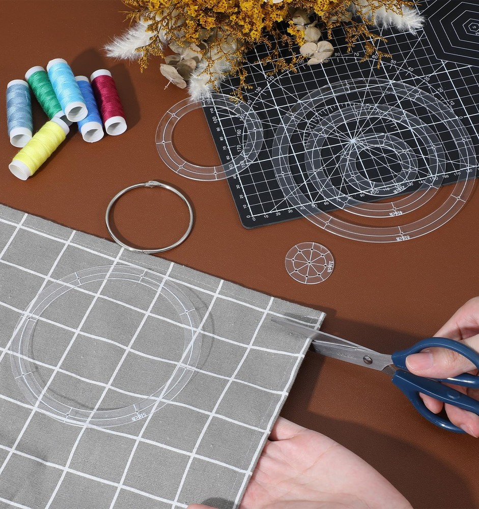 6Pcs Circle Templates for Quilting, Acrylic Circle Stencils for Patchwork DIY...