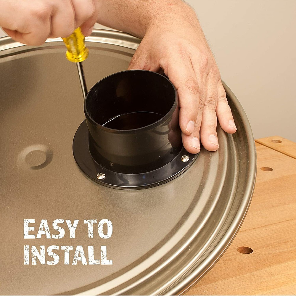 4" Cyclone Dust Separator Collector Kit Barrel Drum Trash Can Workshop Extractor