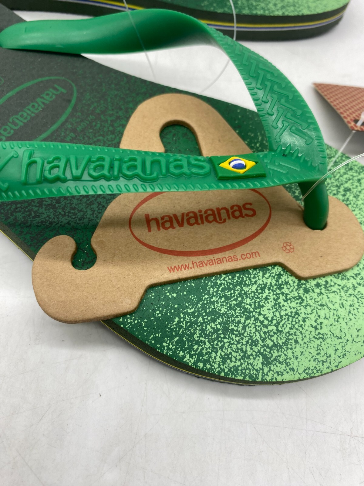 Havaianas Brazil Fresh Green Flip Flops Size 9/10 Women's / 8 Men