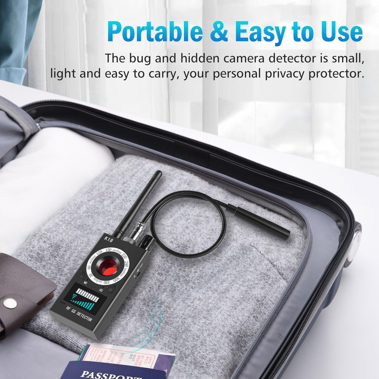 Anti-Spy Camera Wireless RF Detector GSM Bug GPS Tracker Finder Scanner Device