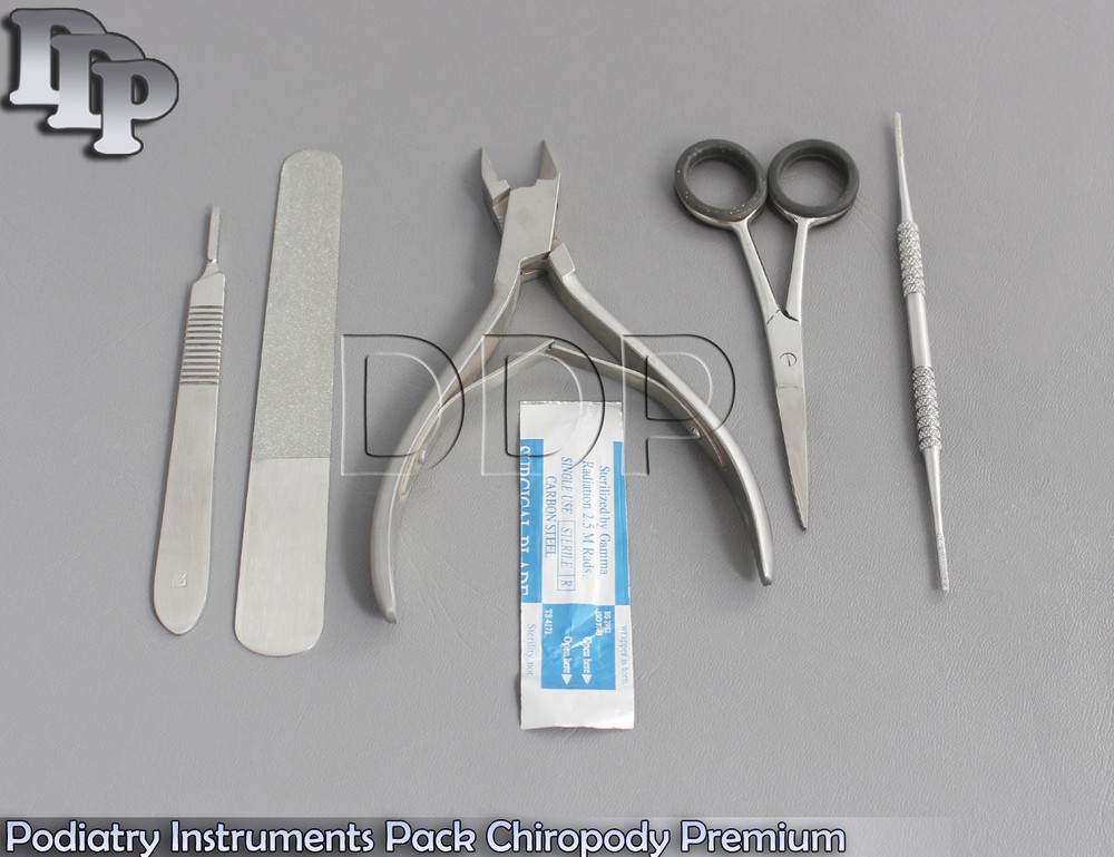 6 Pcs Podiatry Instruments Pack Chiropody Premium Curved Nippers,BTS-85