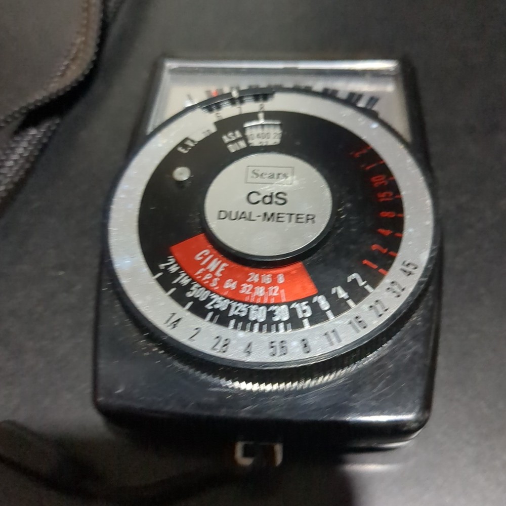 Sears CdS Dual Meter Model 376 Lightmeter Incident/Reflected. Tested Working