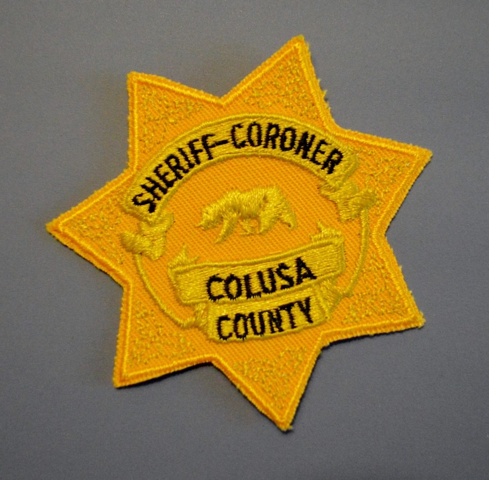 Colusa County California Sheriff-Coroner Patch ++ Mint CA