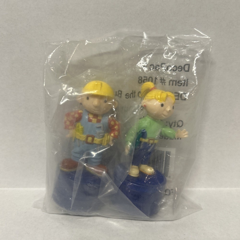2001 DecoPac Bob The Builder & Wendy Ink Stamps/ Figures