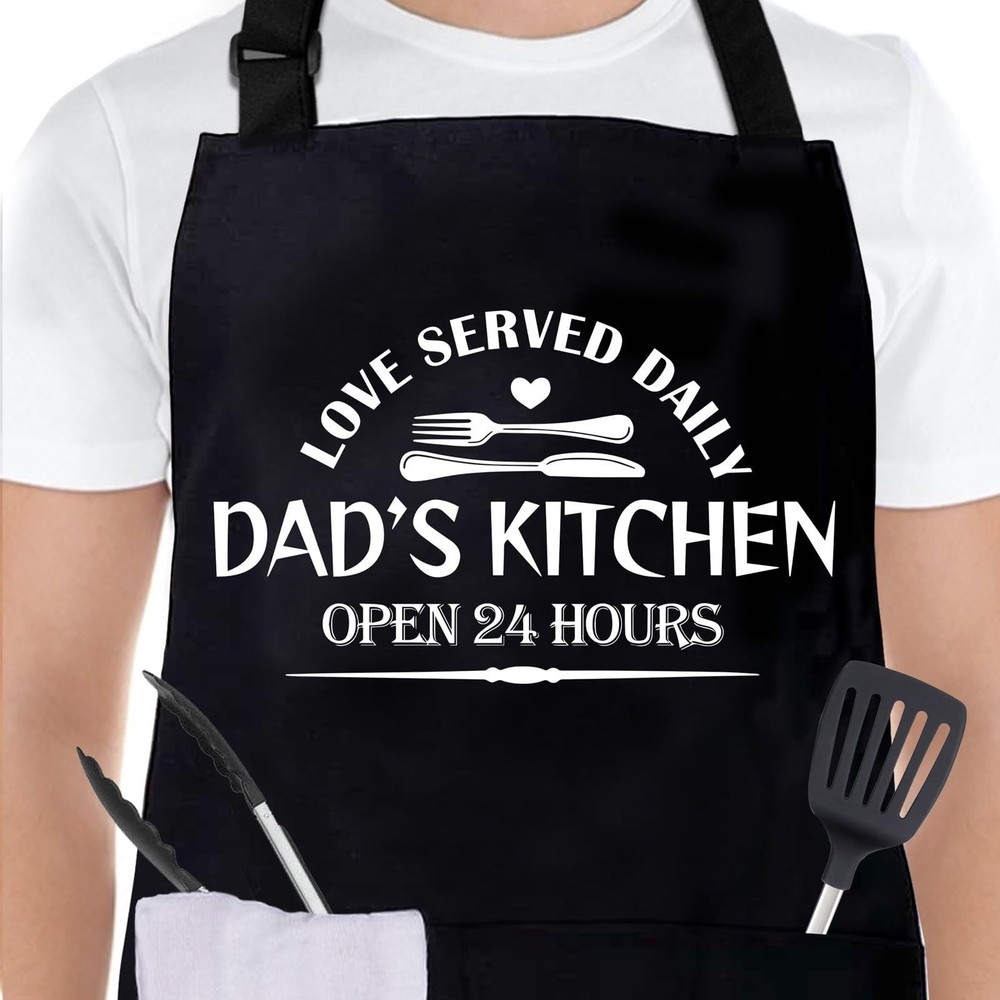 Grilling Aprons for Men,Cnavas Corss Back with Large Pockets Adjustable Chef ...
