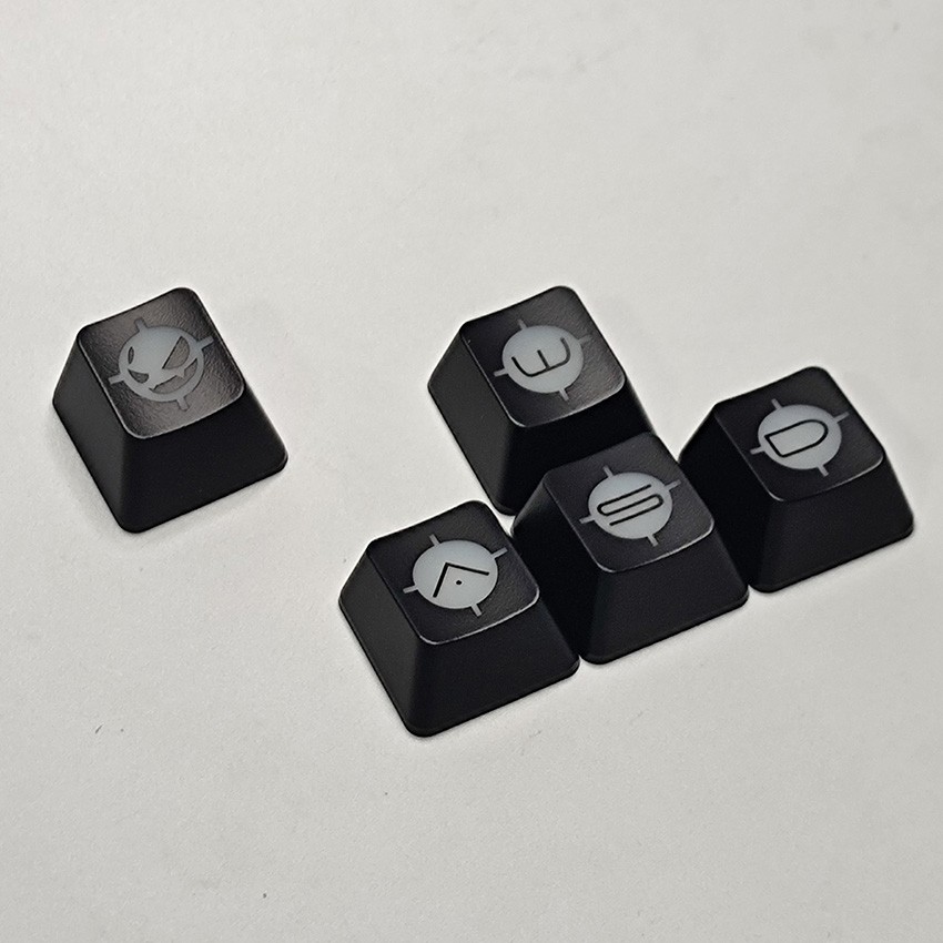 5-key/Set ABS Translucent Key caps Keycap Replacement For Mechanical Keyboard