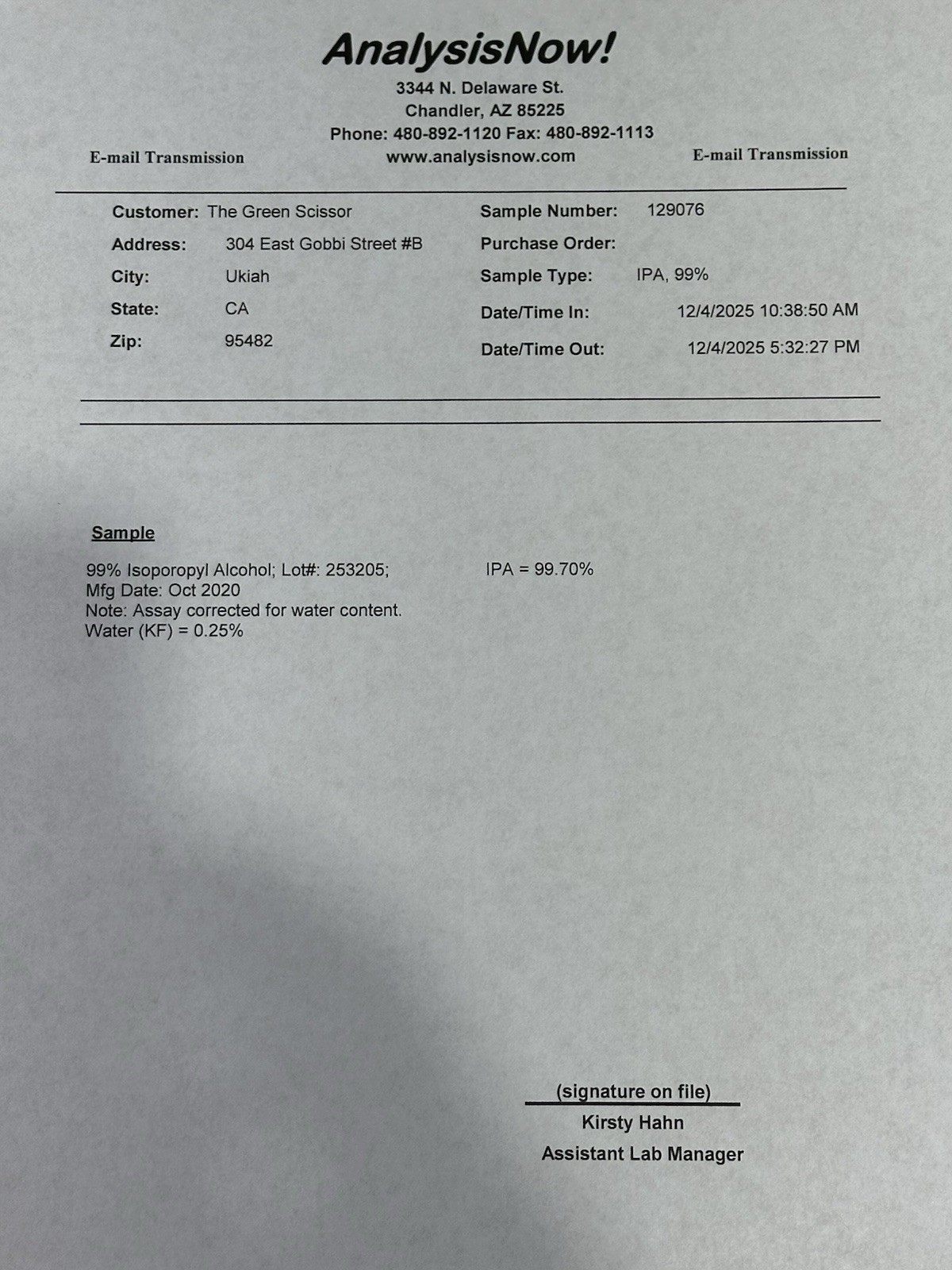 99% Isopropyl Alcohol 3 Gallons NOT FOR SALE IN CALIFORNIA (12) 1 quart bottles