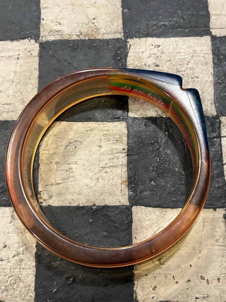 2. Signed Dombek Apple Juice Bakelite Philly Style Bangle