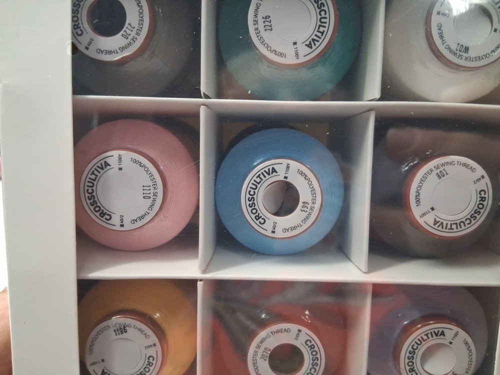 New 12 Pack Embroidery Thread, 1100y each