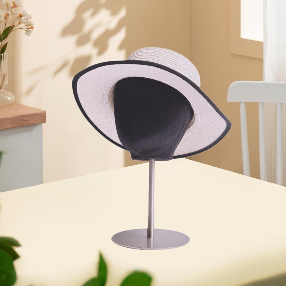Wig Display Head Mannequin Head Sturdy Multipurpose Black Hat Display Head for