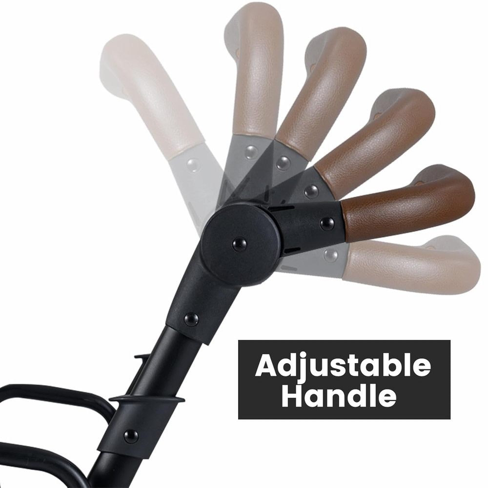 Versatile Sit and Stand Double Stroller with Reclining Backrest & Storage Basket