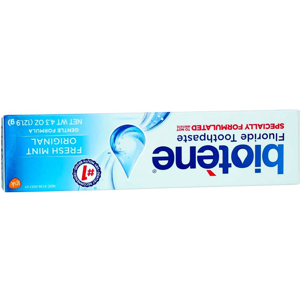 Biotene Fluoride Toothpaste, Fresh Mint Original, 4.3 oz