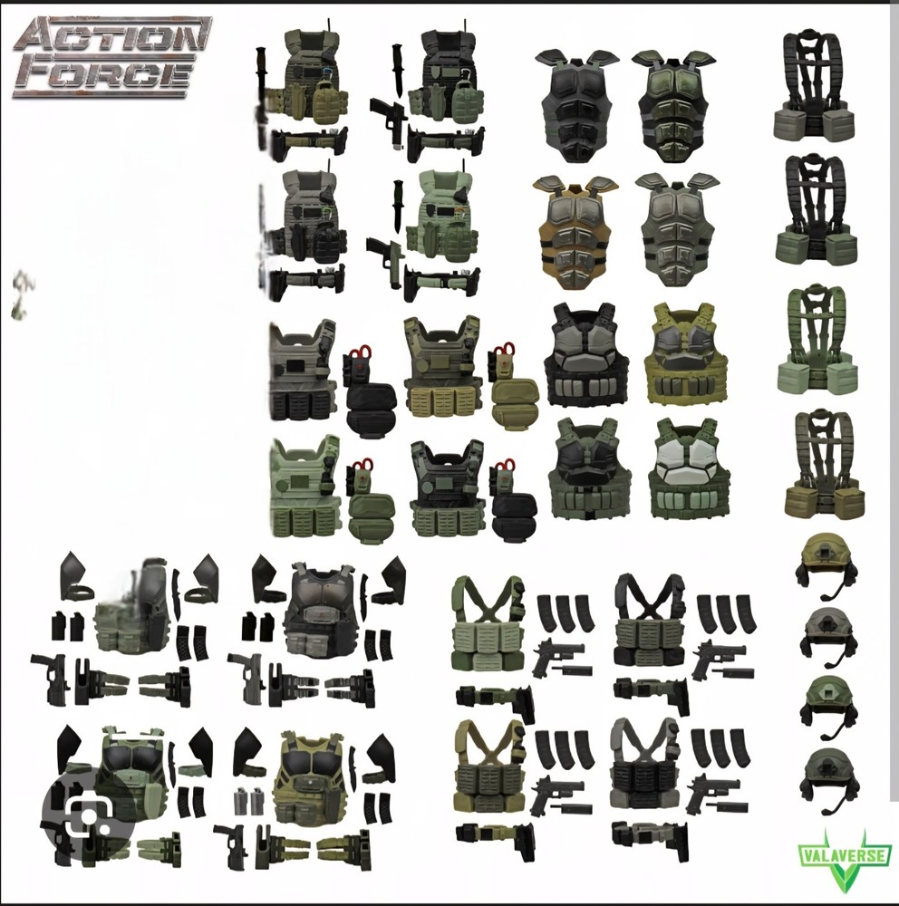 Valaverse Action Force Tactical Field Gear Tin Set No Figure